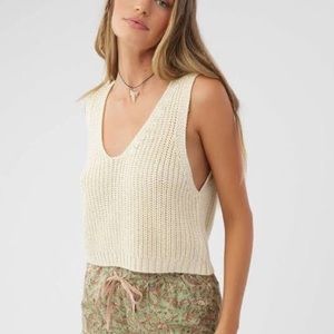 NWT O’Neill Dorie Sweater Tank in Bone XS